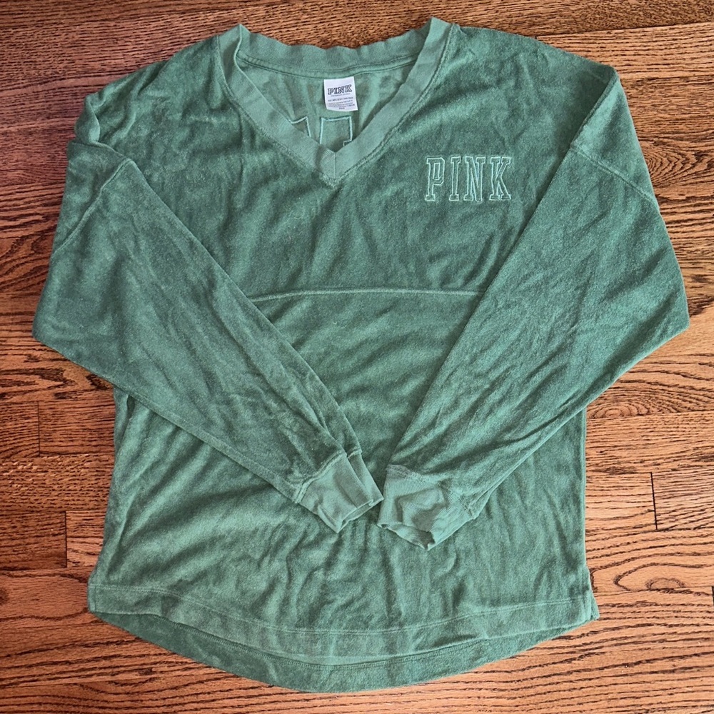 Victoria’s Secret PINK V-Neck Long Sleeve Shirt